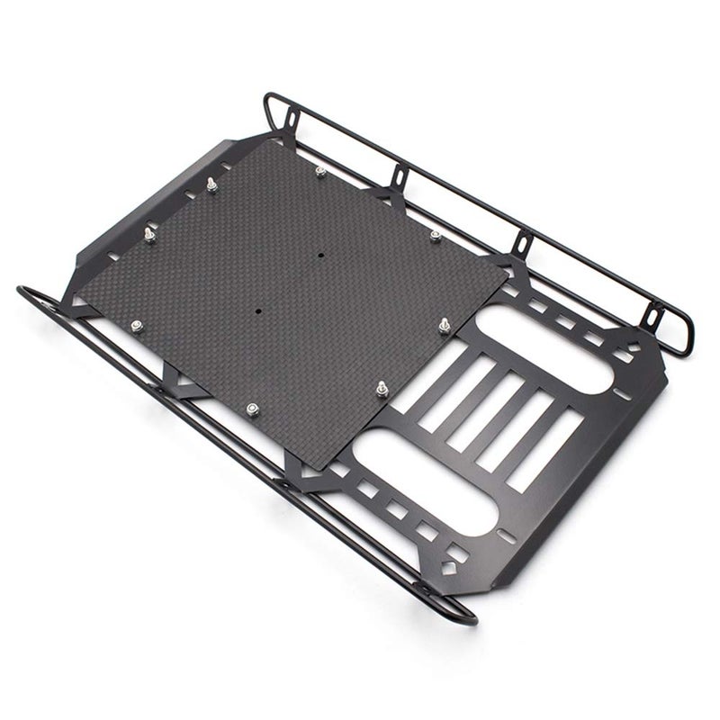 KYX Racing Metal Roof Rack with Carbon Fibre Panel 253x168mm Upgrades Parts Accessories for RC Crawler Car Traxxas TRX4 G500 Car Body - Image 2